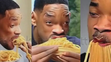 Photo of AI-generated video of Will Smith eating spaghetti astounds with terrible beauty